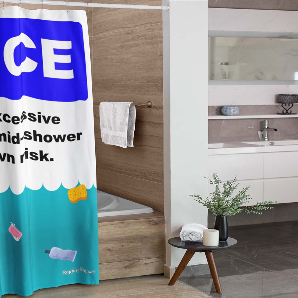 &quot;Water Bill&quot; Funny Rapture Shower Curtain