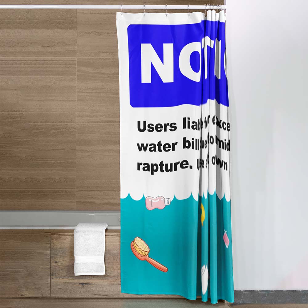 &quot;Water Bill&quot; Funny Rapture Shower Curtain